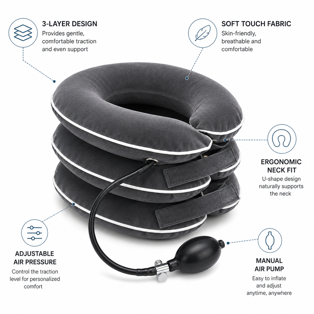 3-Layer Inflatable Cervical Traction Device