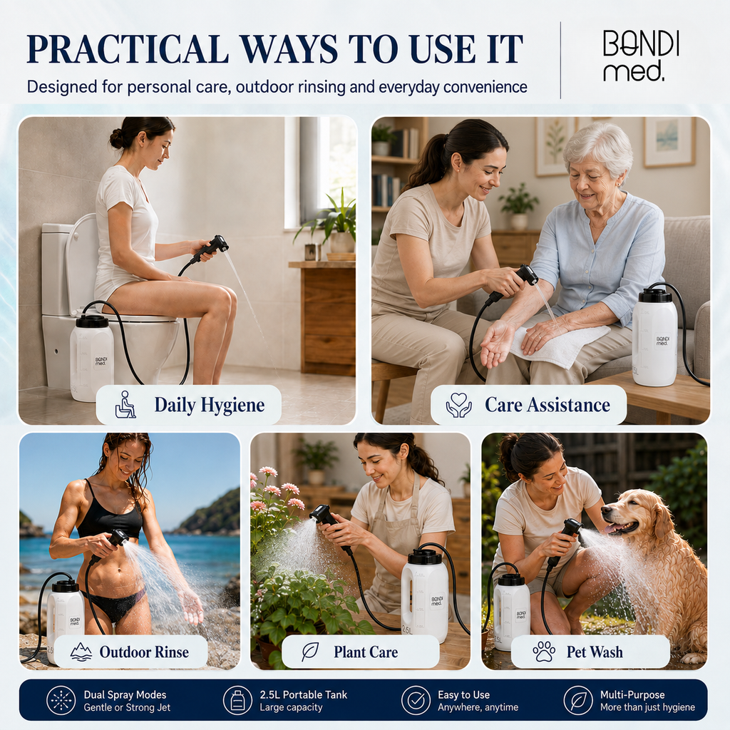 Portable Water Jet Bidet – Dual Spray | 2.5L